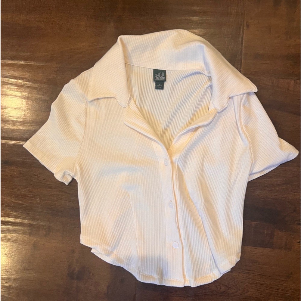 Wild Fable white crop top